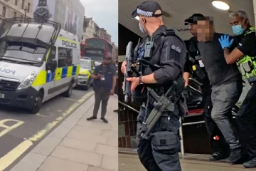 தொங்கிய ரயில் பயணியின் தலை... பட்டாக்கத்தியுடன் கைதான நபர்: லண்டன் சுரங்க ரயிலில் நடுக்கும் சம்பவம்