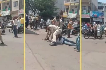 தவறுதலாக மாஸ்க் அணியாத அப்பாவி இளைஞரை அடித்து உதைத்த போலிஸார் - இந்தூரில் அரங்கேறிய கொடூரம்!