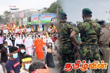 P2P போராட்டம்! இராணுவ முற்றுகையை உடைத்து முன்னேற முற்பட்ட போது குழப்பத்தை ஏற்படுத்திய சுமந்திரன்