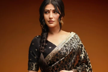 நடிகை ஸ்ருதி ஹாசன் சேலையில் அழகிய ஸ்டில்கள்