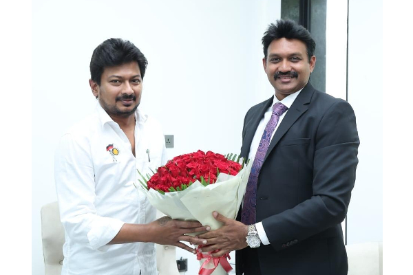 உதயநிதி ஸ்டாலினுடன் கிழக்கு மாகாண ஆளுநர் செந்தில் தொண்டமான் சந்திப்பு! | Actor Udhayanidhi Stalin Meet Senthil Thondaman