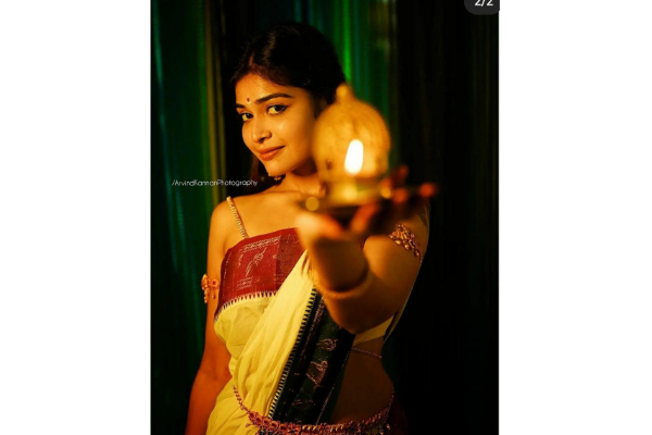 ஒளியிலே தெரிவது தேவதையா? இணையத்தை கலக்கும் தர்ஷா குப்தா ! | Onam Festival Darshagupta Instagram Viral