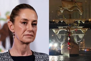 நியூயார்க்கில் பிரம்மாண்ட கப்பல் மோதிய விபத்து: மனவேதனை அறிக்கை வெளியிட்ட மெக்சிகோ ஜனாதிபதி