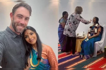 தமிழ் முறைப்படி மேக்ஸ்வெல் மனைவிக்கு வளைகாப்பு: வைரலாகும் புகைப்படங்கள்