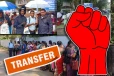 வடக்கு ஆசிரியர் இடமாற்றத்தில் முறைகேடு : கொட்டும் மழையிலும் வெடித்த போராட்டம்