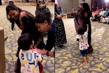 அம்மாவை ஆட விடாமல் இழுத்து சென்ற சிறுவன்.. அரங்கமே வேடிக்கை பார்த்த காணொளி!