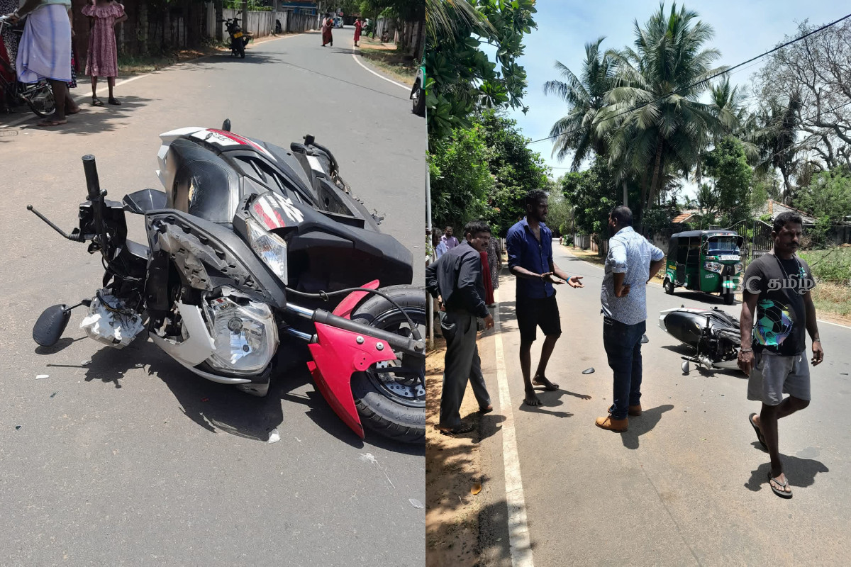 யாழ். மந்திகையில் கோர விபத்து - ஒன்றுடன் ஒன்று மோதிய வாகனங்கள் | Road Accident In Manthikai Point Pedro Jaffna