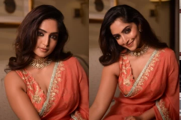 பிகில் பட நடிகை ரெபா மோனிகா சேலையில் அழகிய ஸ்டில்கள்