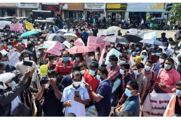 யாழில் முன்னெடுக்கப்பட்ட பாரிய போராட்டம்! ஸ்தம்பித்த நகர் பகுதி