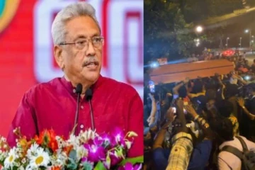 பிறந்தநாளில் கோட்டாபயவுக்கு அதிர்ச்சி வைத்தியமளித்த ஆர்பாட்டக்காரர்கள்! (Photos)