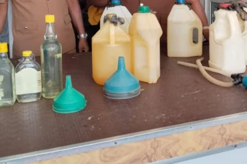 பெற்றோல் எரிபொருளை பதுக்கி வைத்திருந்த பெண்