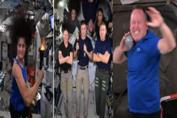 விண்வெளியில் நடைபெற்ற ஒலிம்பிக் போட்டி - அசத்தும் விண்வெளி வீரர்கள்