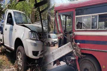 மட்டக்களப்பு கல்முனை பிரதான வீதியில் விபத்து: ஐவர் காயம்