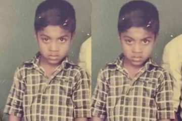 சிறுவயதில் முறைத்து பார்த்தபடி இருக்கும் இந்த பிக்பாஸ் பிரபலம் யார் என்று தெரிகிறதா?- அட இவர்தானா?