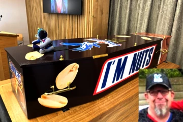 Snickers சவப்பெட்டியில் அடக்கம் செய்யப்பட பிரித்தானியர்., கடைசி ஆசையை நிறைவேற்றிய உறவுகள்