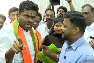 உனக்கு மட்டும் என்ன கொம்பா? செய்தியாளரை தோளில் தட்டி மிரட்டிய அண்ணாமலை!