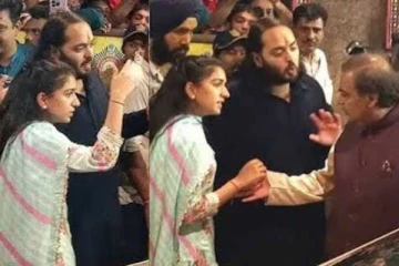 மருமகள் கையைப்பிடித்த முகேஷ் அம்பானி!! வாக்குவாதம் செய்த மகன் ஆனந்த் அம்பானி..