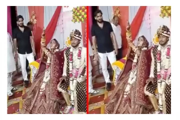 திருமண விழாவில் துப்பாக்கியால் சுட்ட மணமகள் தலைமறைவு - சோகத்தில் மணமகன்