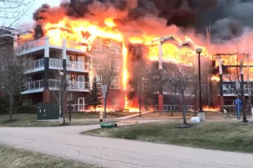 கனடா முதியோர் இல்லத்தில் பயங்கர தீ: வெளியாகியுள்ள அதிர்ச்சியளிக்கும் வீடியோ