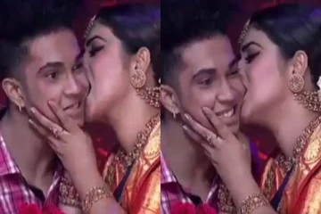 டான்சர் கன்னத்தை கடித்த நடிகை பூர்ணா- வைரலாகும் வீடியோ