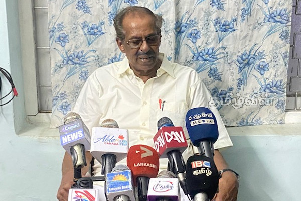 சமஷ்டி கட்டமைப்பில் அரசியல் தீர்வு என்பதையே தமிழரசுக்கட்சி முன்னெடுக்கும்: மாவை சேனாதிராஜா (Video) | Mavai Senathiraja Press Meet