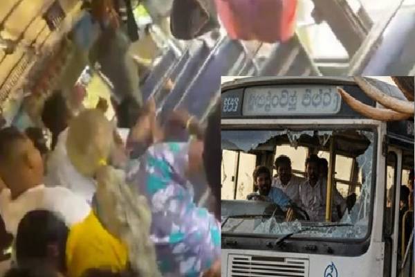 யாத்திரிகர்களை ஏற்றிச் சென்ற பேருந்து மீது யானை தாக்குதல் | Elephant Attacks Bus Carrying Pilgrims