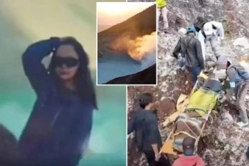 எரிமலைக்கு அருகில் புகைப்படம் எடுக்க ஆசைப்பட இளம் பெண்ணுக்கு நேர்ந்த அதிர்ச்சி!