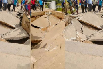 மட்டக்களப்பில் திடீரென உடைந்து விழுந்த பாலம்:மயிரிழையில் தப்பிய மக்கள்