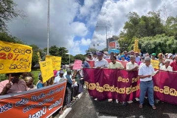 கொழும்பில் அரச சேவை ஓய்வூதிய சங்கத்தினரால் போராட்டம் முன்னெடுப்பு