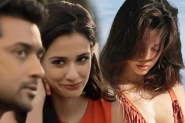 லிஃப்ட்-ல் ஆண் நண்பருடன் இப்படியொரு போஸ்!! ஆடை விசயத்தில் எல்லைமீறும் சூர்யா பட நடிகை