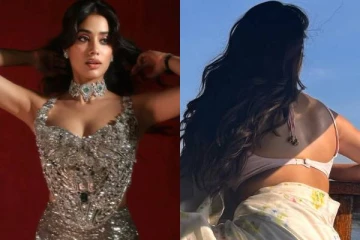 மினுமினுக்கும் ஆடையில் கிளாமர் போட்டோஷூட்!! நடிகை ஜான்வி கபூரின் புகைப்படங்கள்..