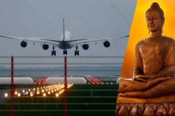 புத்தர் பாிநிர்வாணம் அடைந்த புனித பூமி; இலங்கையிலிருந்து முதல் விமானம்