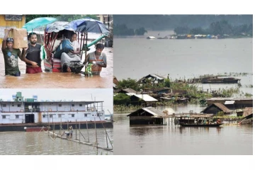 கொட்டித் தீர்க்கும் கனமழை - அசாமில் 222 கிராமங்கள் மழைநீரில் மூழ்கின - பரிதவிக்கும் மக்கள்