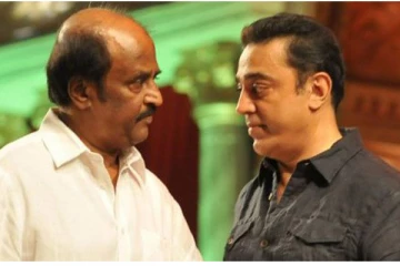 ஒரே படப்பிடிப்பில் பாட்ஷா ரஜினியுடன், நம்மவர் கமல் ஹாசன்.. பலரும் பார்த்திராத புகைப்படம்