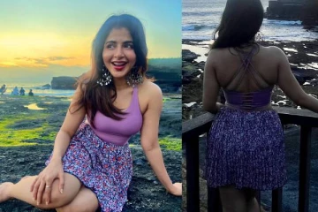 வெளிநாட்டில் குட்டையான உடையில் ஐஸ்வர்யா மேனன்.. செம ஹாட் போஸ்