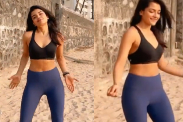 அரபிக் குத்து பாட்டுக்கு கடற்கரையில் கிளாமராக ஆடிய ஆஷ்னா! வைரல் வீடியோ | Ashna Zaveri Arabic Kuthu Dance In Beach