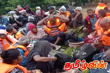 பாரிய வெள்ளத்தில் சிக்கிய யாழில் இருந்து சென்ற பேருந்து - தொடரும் மீட்பு பணிகள்