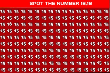 Optical illusion: செலவில்லாமல் கண்பார்வையை சோதிக்க இதில் 16,18 எண்கள் எங்கே?