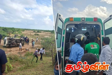 வேகக் கட்டுப்பாட்டை இழந்து விபத்திற்கு உள்ளான வாகனம் - மூவர் வைத்தியசாலையில்