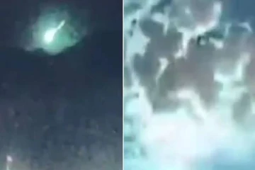 பயங்கர சத்தத்துடன் வானிலிருந்து விழுந்த விண்கல்!! அதிரவைக்கும் வீடியோ காட்சிகள்