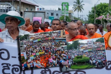 அரசுக்கான மக்கள் ஆணையை சீர்குலைக்க அனுமதியோம்..!பௌத்த தேரர்கள் தலைமையில் மாபெரும் பேரணி