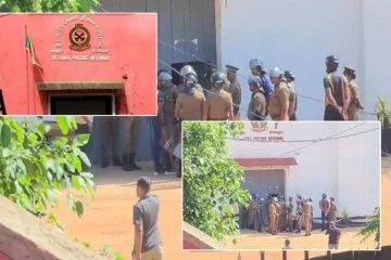 நீர்கொழும்பு சிறைச்சாலை முன்னால் கைதிகளின் உறவினர்கள் திரண்டு முன்னெடுத்த ஆர்ப்பாட்டம்