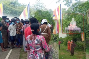தமிழர் பகுதியில் திடீரென முளைத்த புத்தர்! 2 நாட்களில் அகற்ற திட்டம் (Photos)