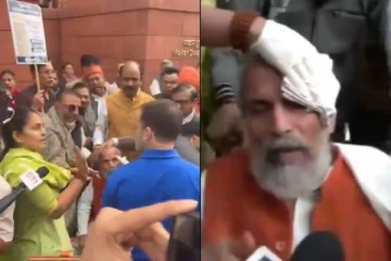 ராகுல் காந்தி தள்ளி விட்டார்; பாஜக எம்பி மண்டை உடைப்பு - நாடாளுமன்றத்தில் பரபரப்பு