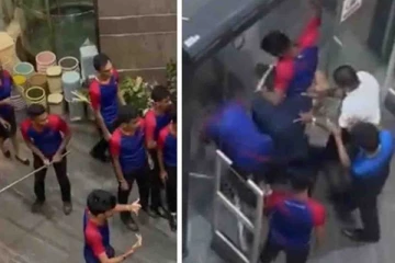 ජනප්‍රිය රෙදිපිළි වෙළඳසැලක පාරිභෝගිකයන් සහ සේවකයන් අතර ගැටුම ගැන පරීක්ෂණ. (VIDEOS)