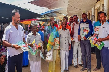 கிண்ணியாவில் சஜீத்துக்கு ஆதரவு கோரி வீதியோர பிரசாரம்