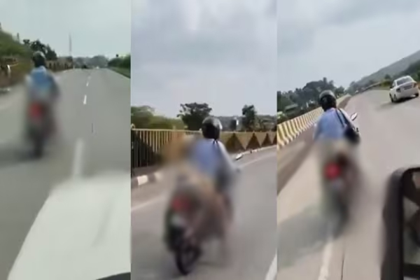 விபத்தில் கொல்லப்பட்ட மனைவி: மோட்டார் சைக்கிளில் கட்டிவைத்து கொண்டு சென்ற கணவன் | Man Tie Wife Body On Bike After Accident None Help