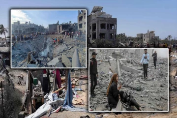 காசா மீது இஸ்ரேல் குண்டு வீச்சு : 40 பேர் பலி