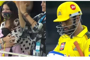 பினிஷிங் செய்த டோனி! கண்கலங்கிய மனைவி சாக்‌ஷி : நெகிழ்ச்சி வீடியோ