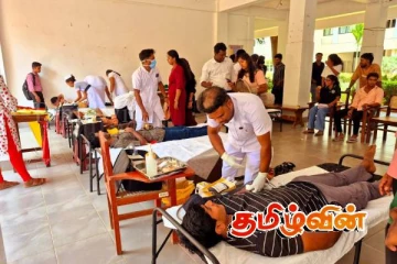 தியாகி திலீபனை நினைவு கூர்ந்து யாழ்ப்பாணப் பல்கலைக்கழக மாணவர்களால் இரத்த தானம்